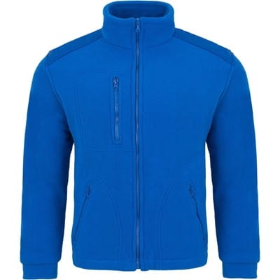 Felpa in pile blu cobalto con un taglio comodo.