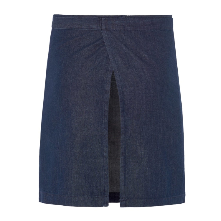 Grembiule da bar in denim di lunghezza 50 cm.