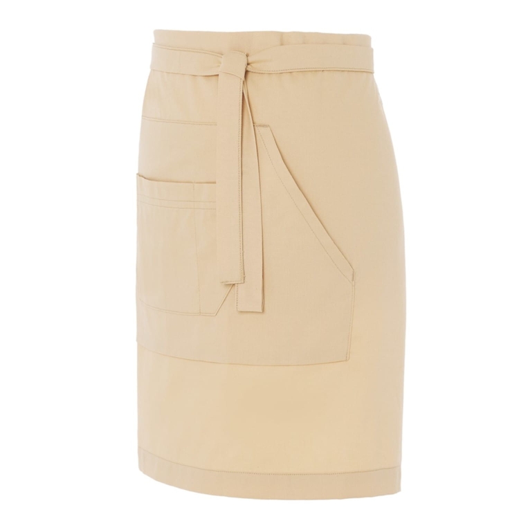 Grembiule da barista 50 cm in un elegante colore sabbia.