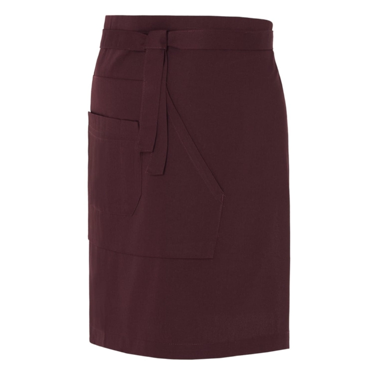 Grembiule da barista in colore prugna.