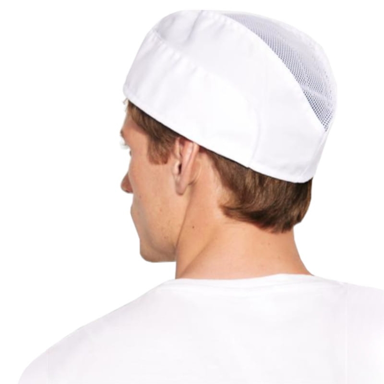 Cappello bianco da camionista premium con rete