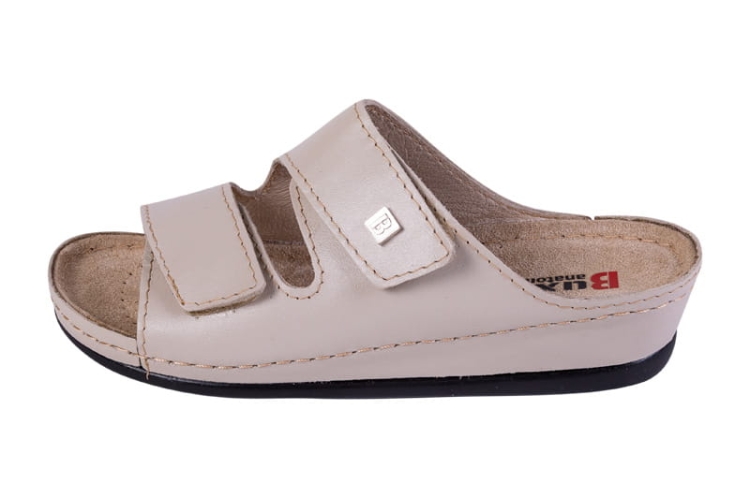 Klapki zdrowotne Anatomic skórzane beżowe
