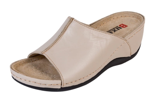 Anatomiczne klapki medyczne skórzane beżowe