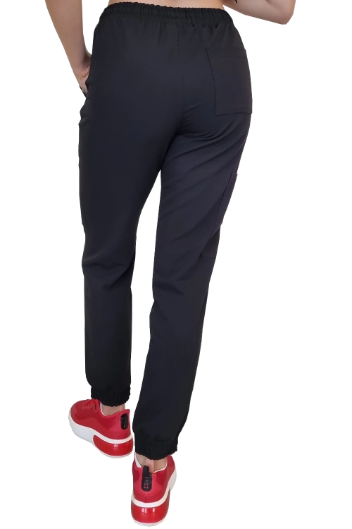 Kolor czarny joggery medyczne Casual Premium