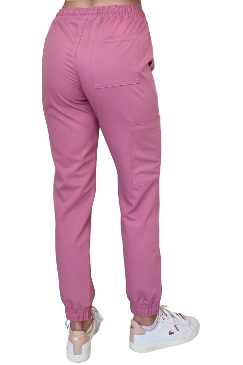 Medyczne joggery w kolorze brudny róż Casual Premium