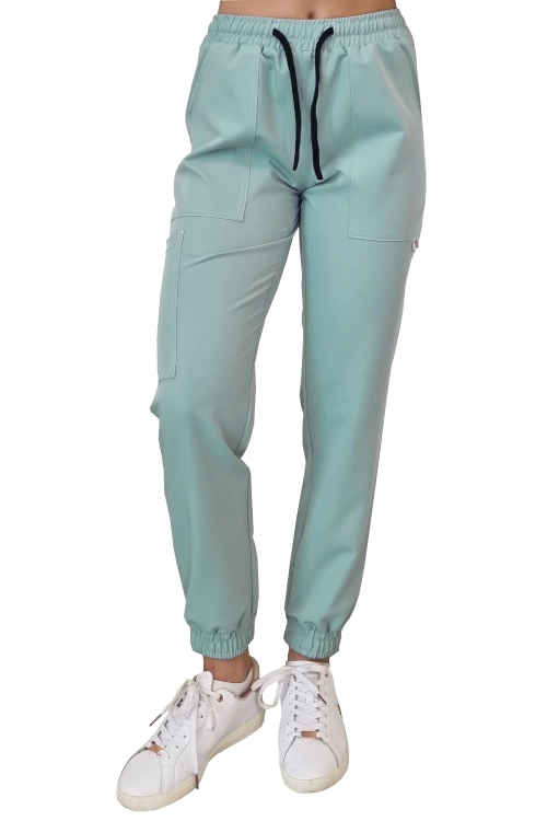 Kolor miętowy joggery medyczne Casual Premium