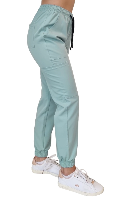 Joggery medyczne Casual Premium w kolorze miętowym