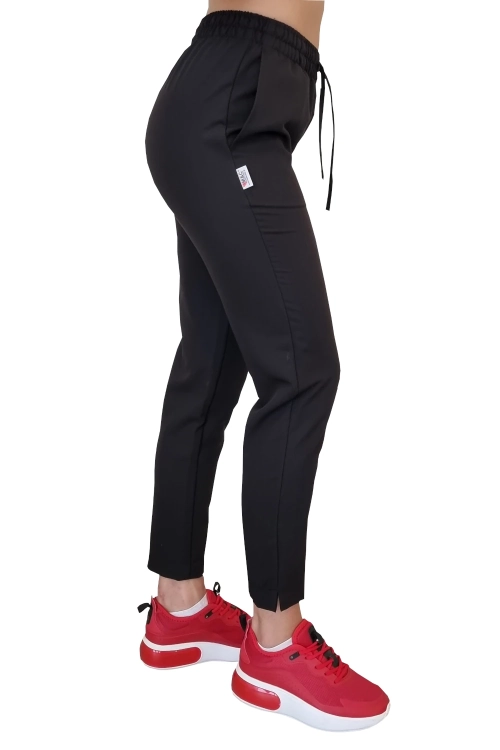 Damskie spodnie medyczne BASIC PREMIUM w kolorze czarnym