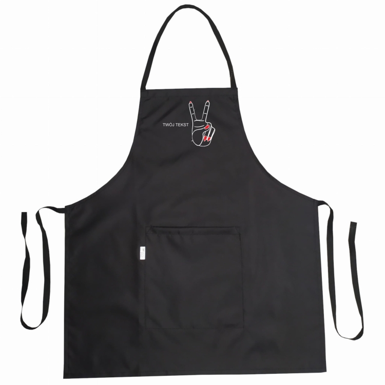 Fartuch kosmetyczny z grafiką 'Twoja stylistka' i tekstem