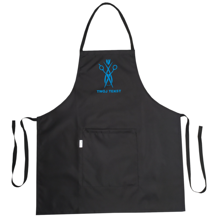 Wodoodporny fartuch fryzjerski z grafiką 'Kwiat nożyczek' elegancki