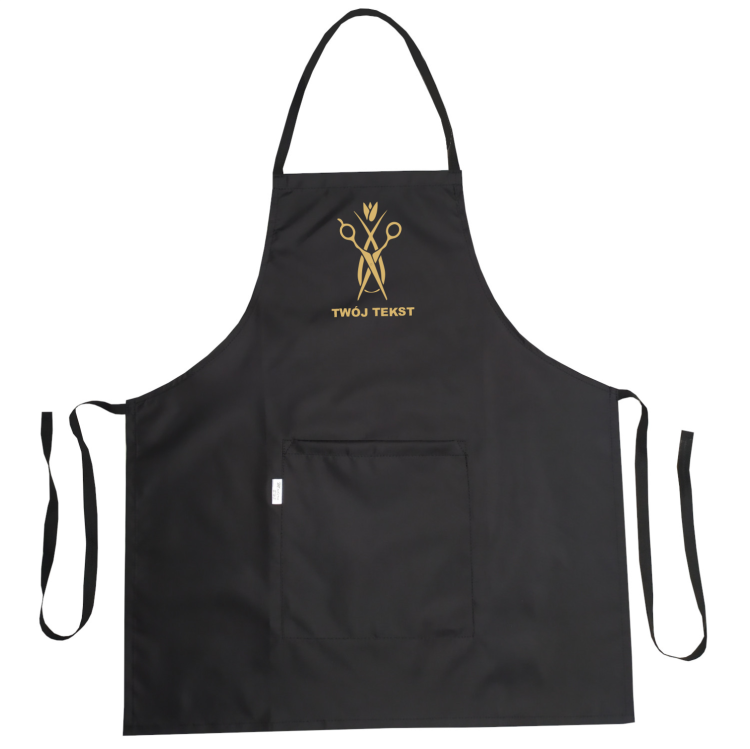 Wodoodporny fartuch fryzjerski z grafiką 'Kwiat nożyczek' funkcjonalny