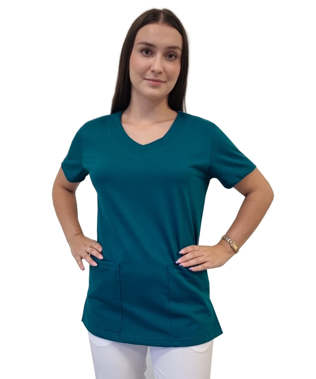 Bluza medyczna elastyczna z bawełny 100%