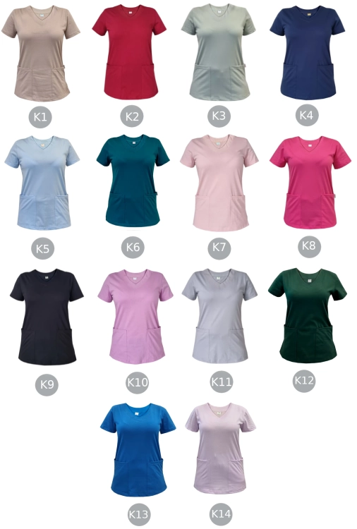 Bluza medyczna z elastycznej bawełny 100%