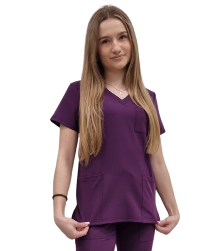 Damska bluza medyczna w kolorze fioletowym
