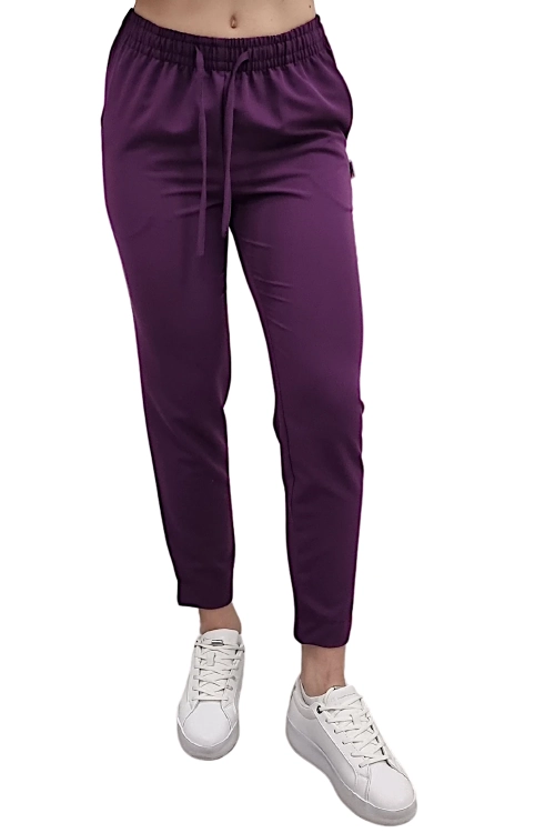 Spodnie medyczne damskie fioletowe BASIC PREMIUM