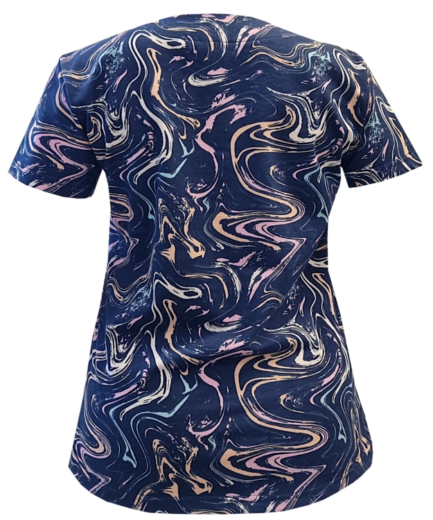 Medyczna bluza we wzorek W16 z 100% bawełny elastycznej