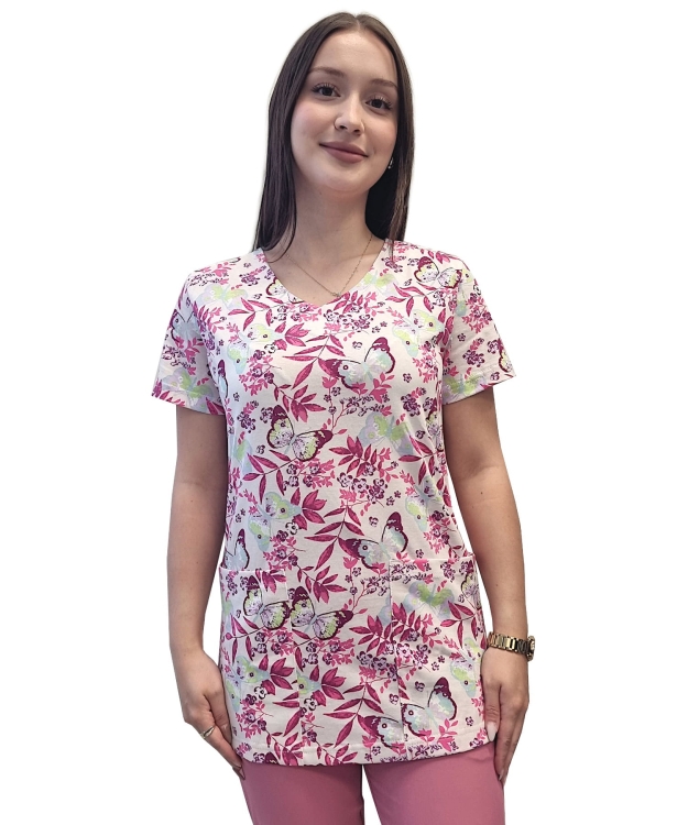 Damski komplet medyczny w kolorowe wzory