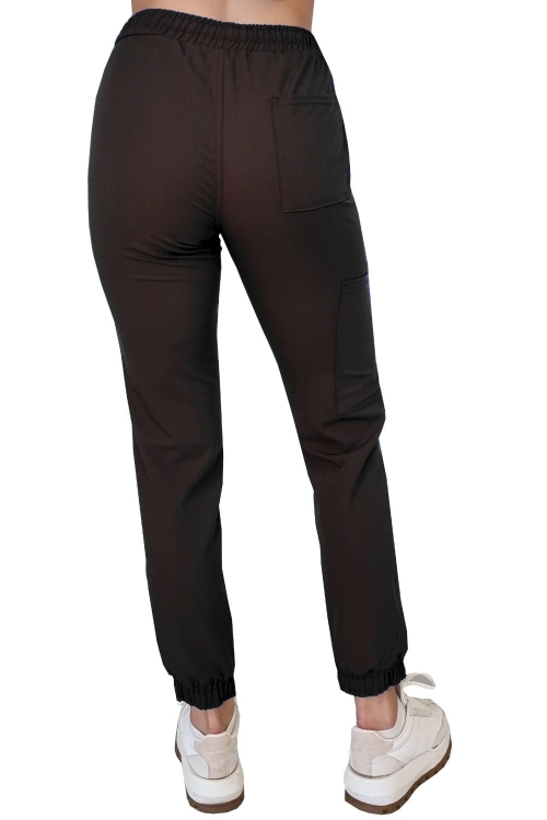 Casual Premium joggery medyczne w kolorze czekoladowym