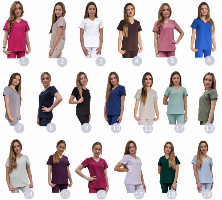 BASIC PREMIUM damska czarna bluza medyczna