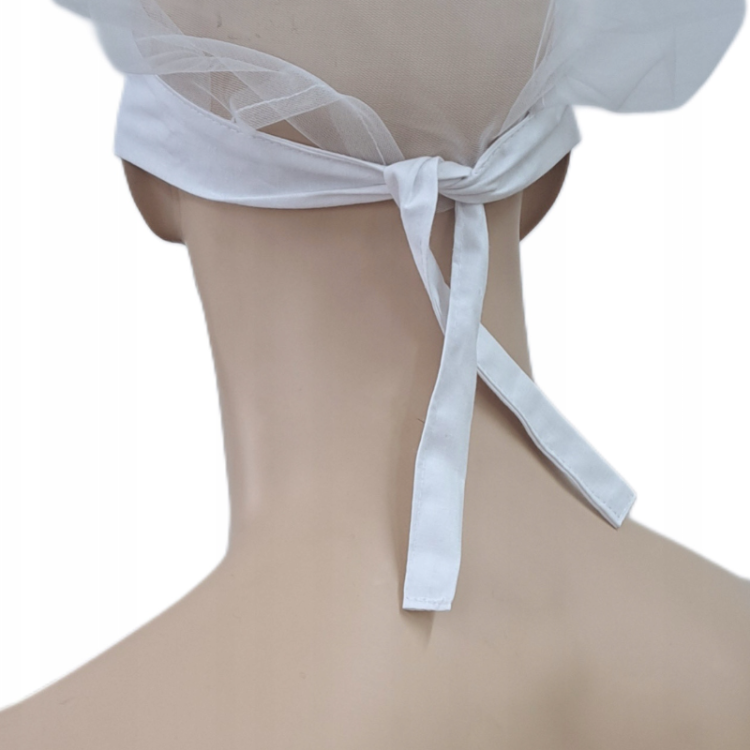 Gastronomiczny czepek z siatką wiązany