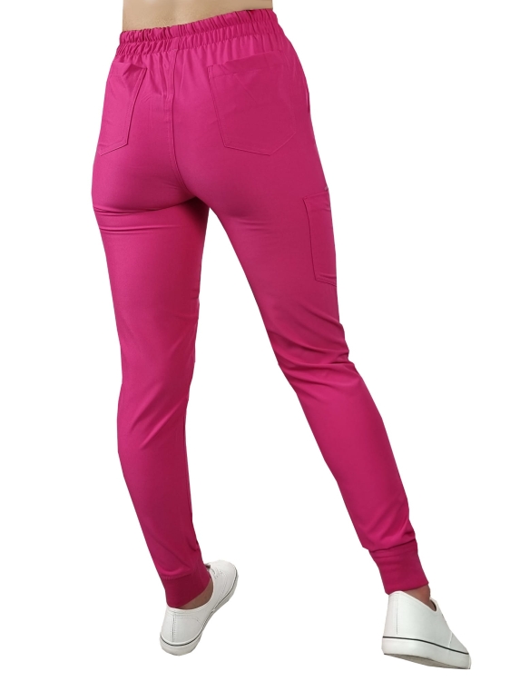Spodnie medyczne Comfort Fit w różowym kolorze