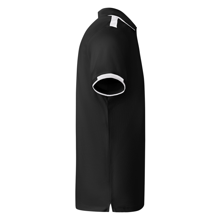 Męska elegancka koszulka polo z białymi wstawkami