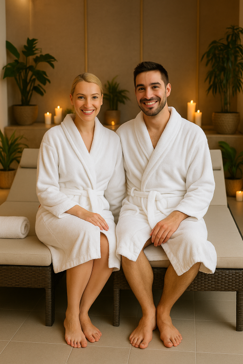 Accappatoio da hotel prestige in cotone.