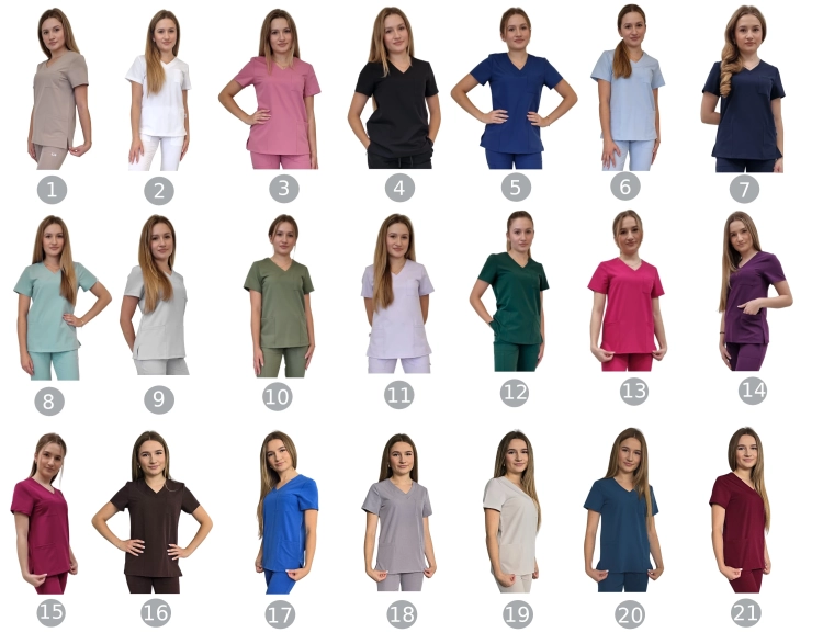 Bluza medyczna damska kolor szary Premium