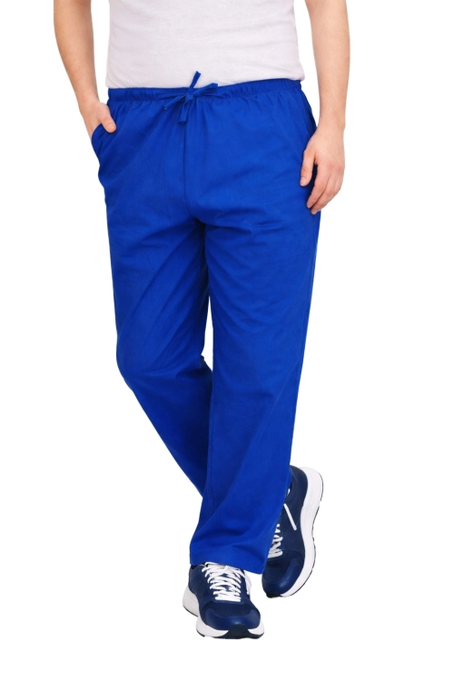 Pantaloni medici da uomo CLINIC in colore blu cobalto.