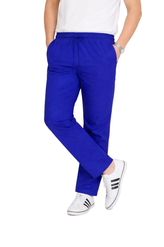 Spodnie medyczne elastyczne w kolorze chabrowym