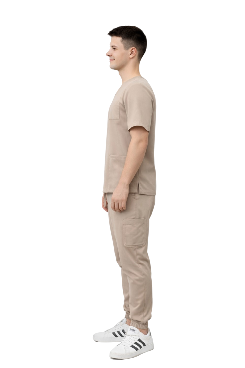 Beżowy komplet medyczny Cherokee Stretch dla mężczyzn.png