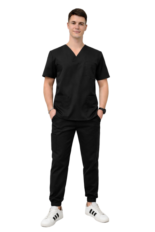 Komplet męski medyczny Cherokee Stretch w kolorze czarnym