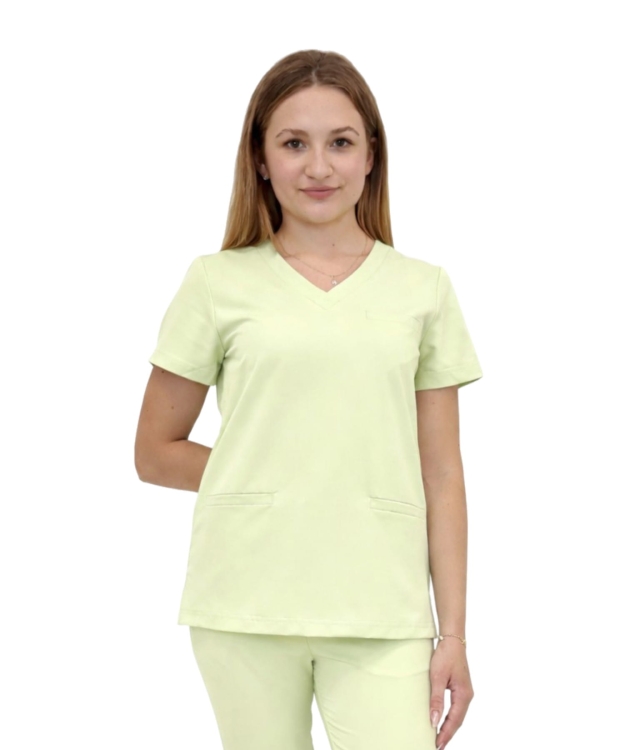 Pistacjowa bluza medyczna damska BASIC PREMIUM