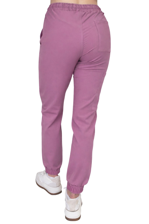 Joggery medyczne w kolorze winogronowym Casual Premium