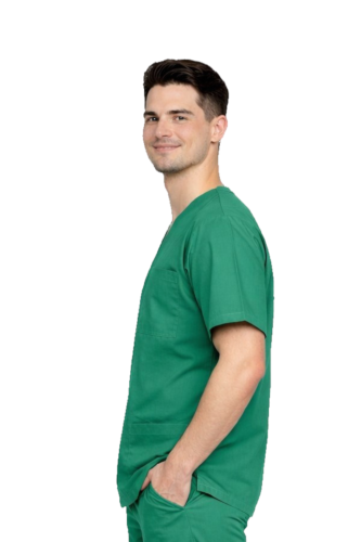 Męska bluza medyczna w kolorze zielonym