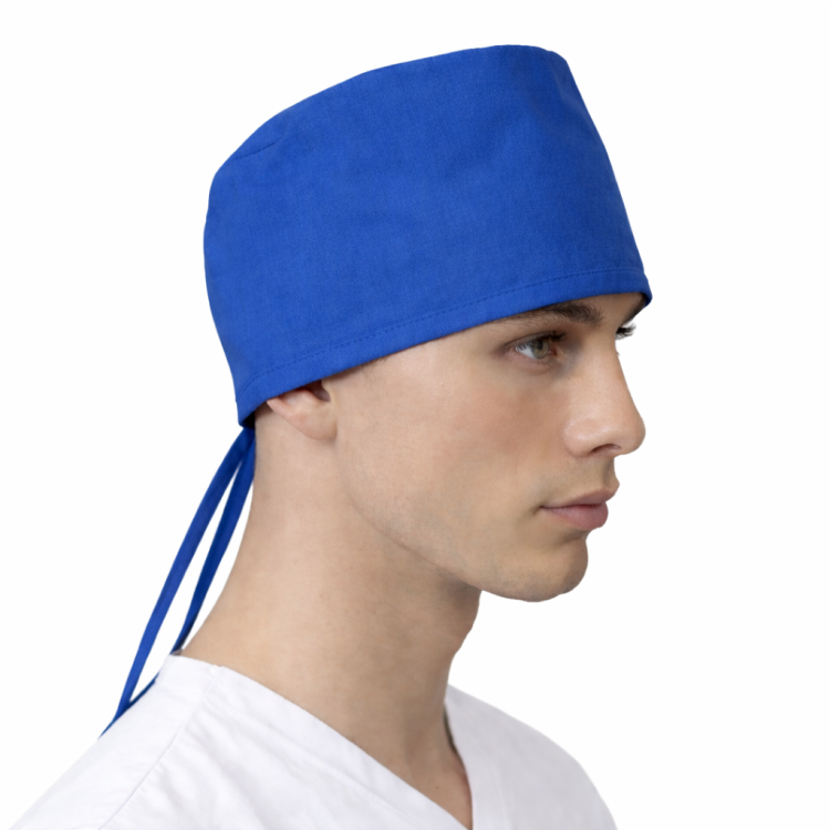 Czepek medyczny chabrowy 100% bawełna unisex.png