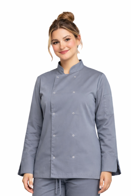 Bluza kucharska damska szara elastyczna