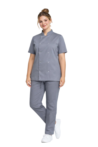 zestaw kucharza damski szary elastyczny