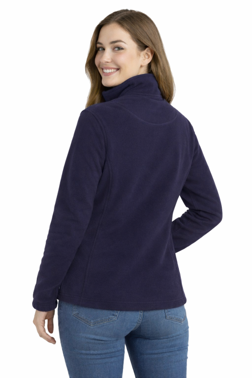 Bluza polarowa damska polar zapinany na zamek granatowy widok z tyłu.png