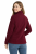 Bluza polarowa damska polar zapinany na zamek bordowy widok z tyłu.png