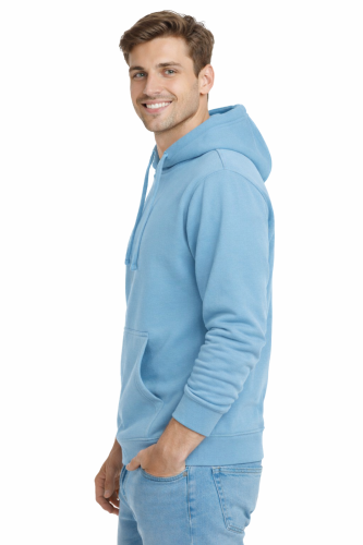 Bluza-dresowa-męska-z-kapturem-i-kieszeniami-kolor-jasny-niebieski-widok-z-boku.png