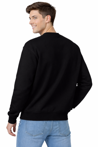 Czarna bluza sportowa męska z długim rekawem widok z tyłu.png