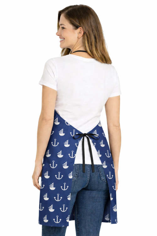 Fartuszek kuchenny z kieszonka wiązany z tyłu folklorystyczny W4 widok z tyłu.png