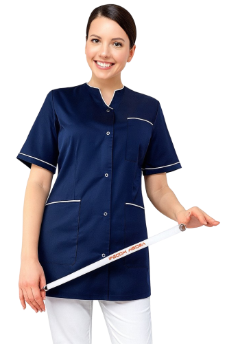 Żakiet kosmetyczny medyczny z białą lamówką