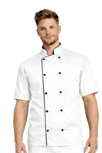 Męska biała  bluza kucharska – kitel gastronomiczny