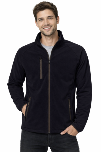 Kurtka męska softshell z kieszeniami zapinana na zamek kolor granatowy.png