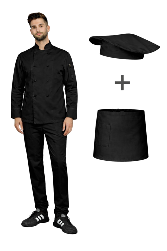Zestaw z długim rękawem – uniform kucharza gastronomiczny