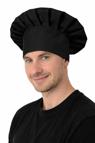 Czapka kucharza szefa kuchni czarna.png