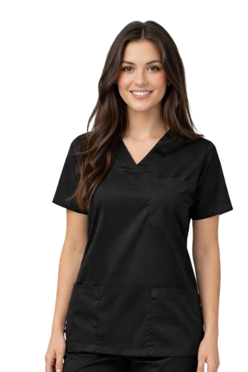 Damska bluza medyczna czarna FLEX elastyczna