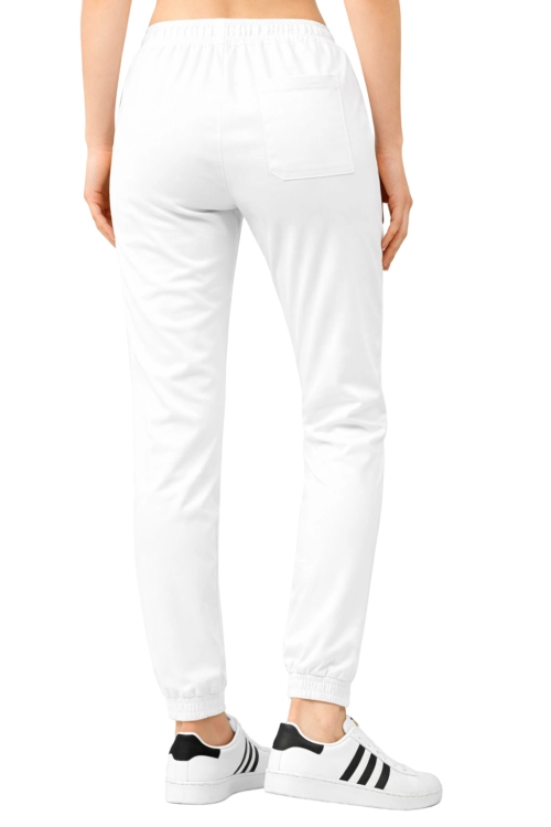 Spodnie joggery FLEX medyczne elastyczne białe